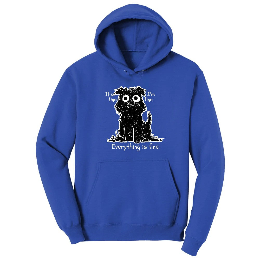 Stressed Dog Design Hoodie - True Royal