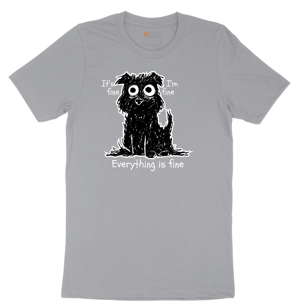 Stressed Dog Design Short Sleeve Tee - Athletic Heather Grey