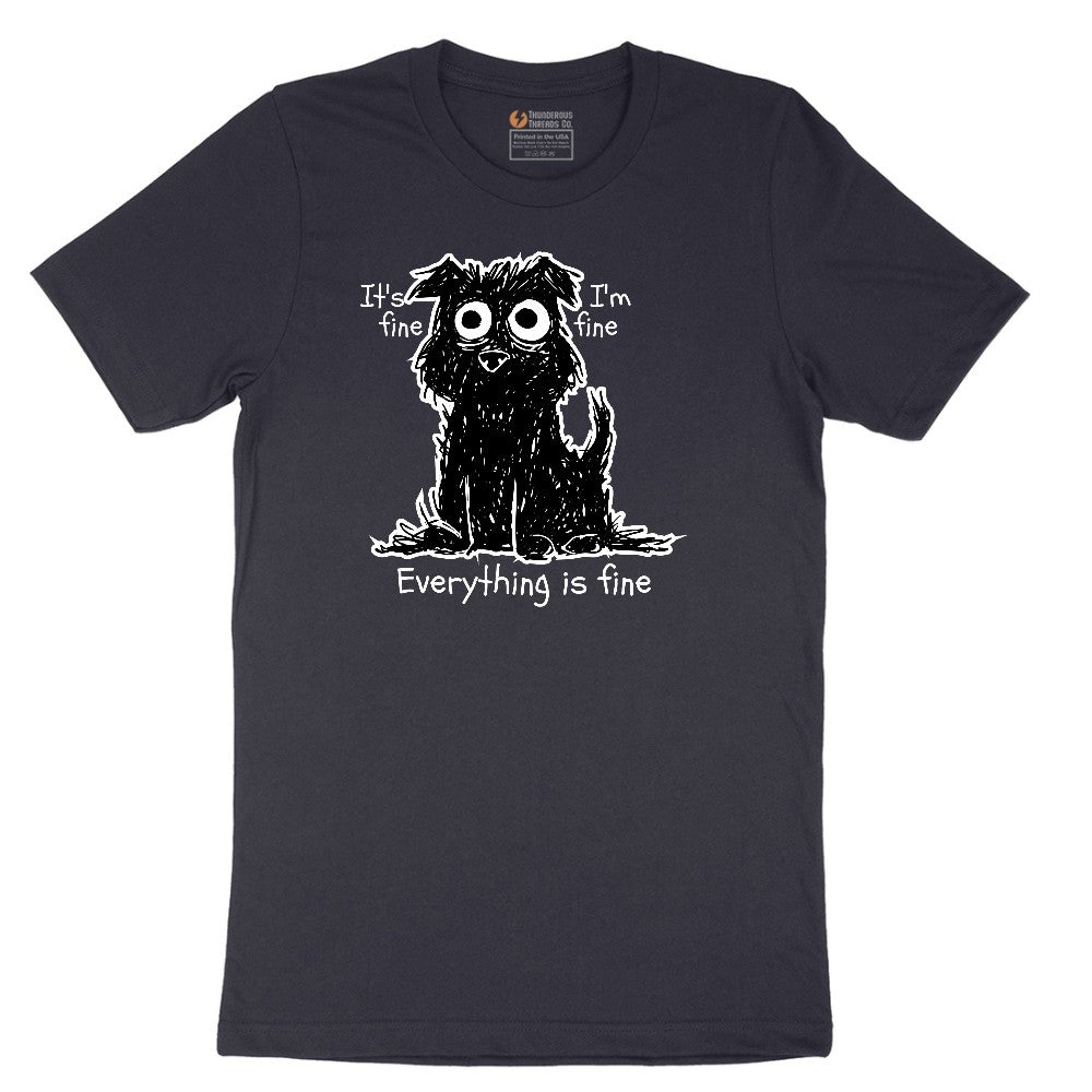 Stressed Dog Design Short Sleeve Tee - Deep Navy