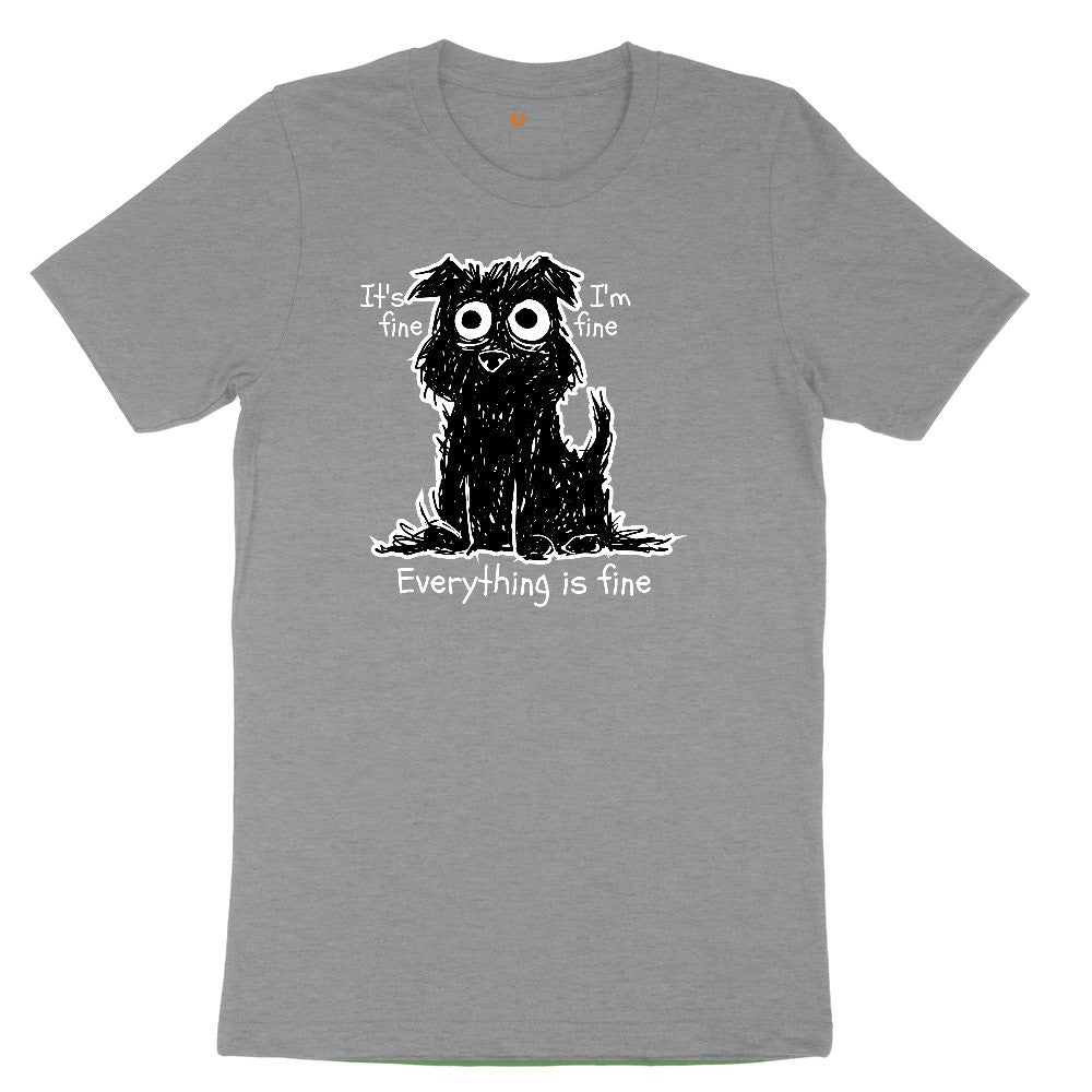 Stressed Dog Design Toddler Short Sleeve Tee - Athletic Heather