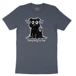 Stressed Dog Design Toddler Short Sleeve Tee - Heather Navy