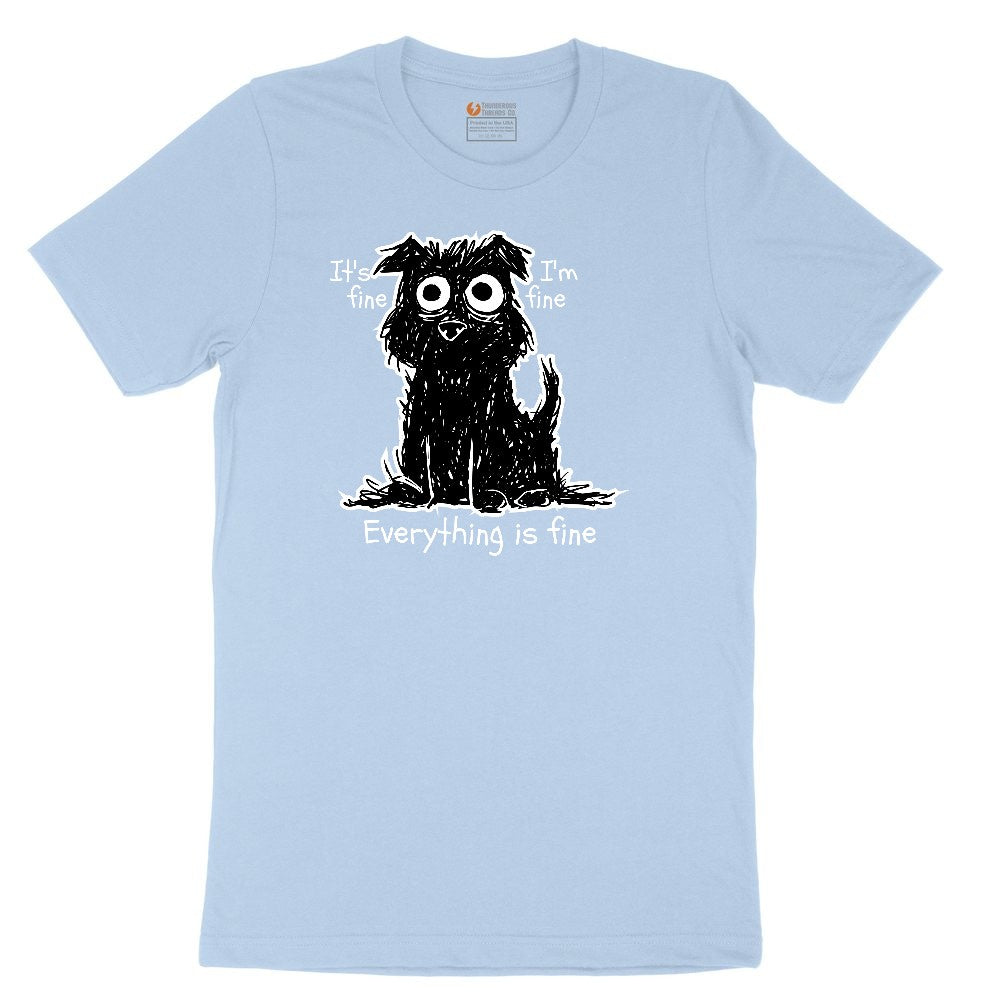 Stressed Dog Design Toddler Short Sleeve Tee - Light Blue
