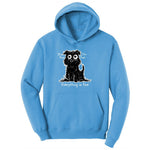 Stressed Dog Design Youth Hoodie - Aquatic Blue