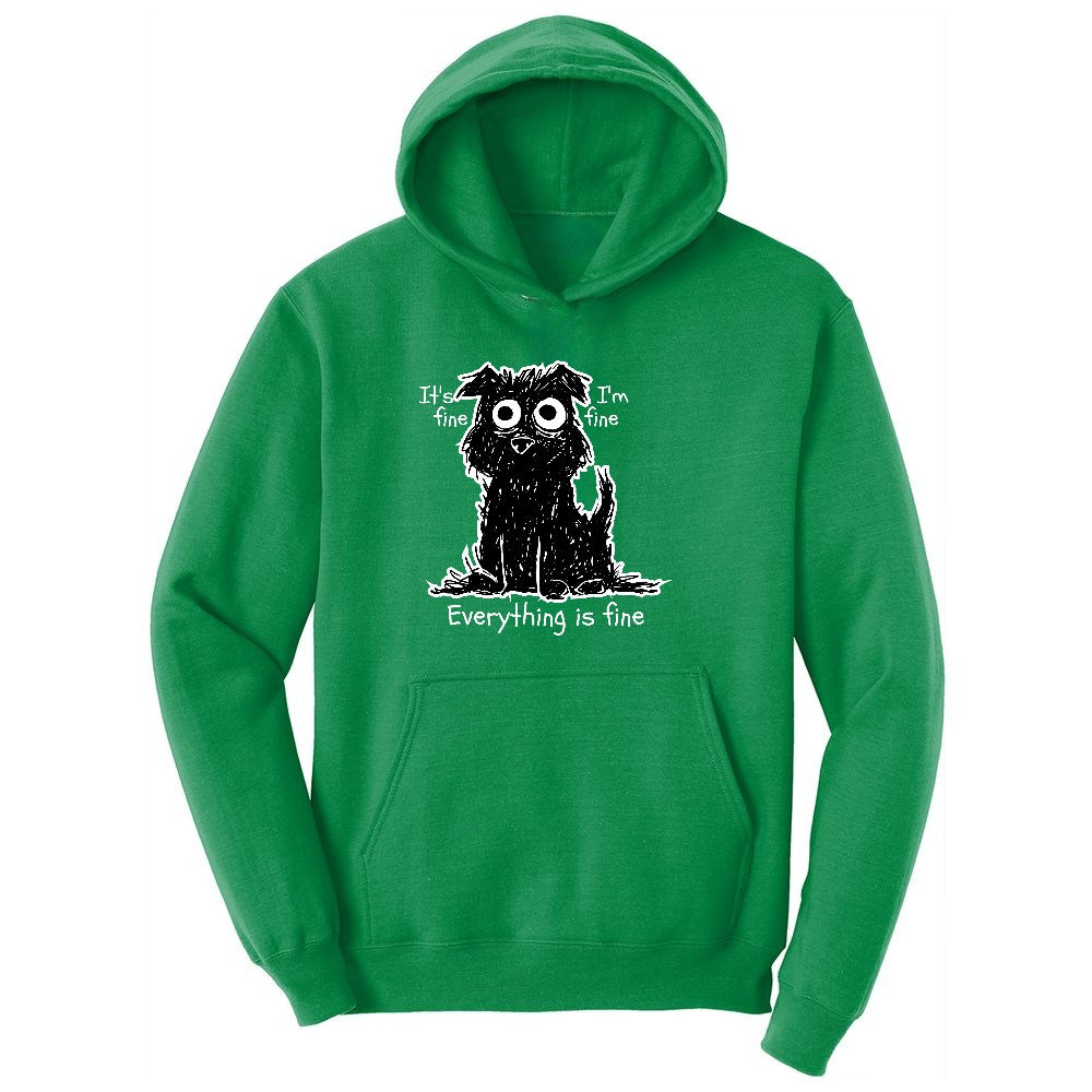 Stressed Dog Design Youth Hoodie - Kelly Green