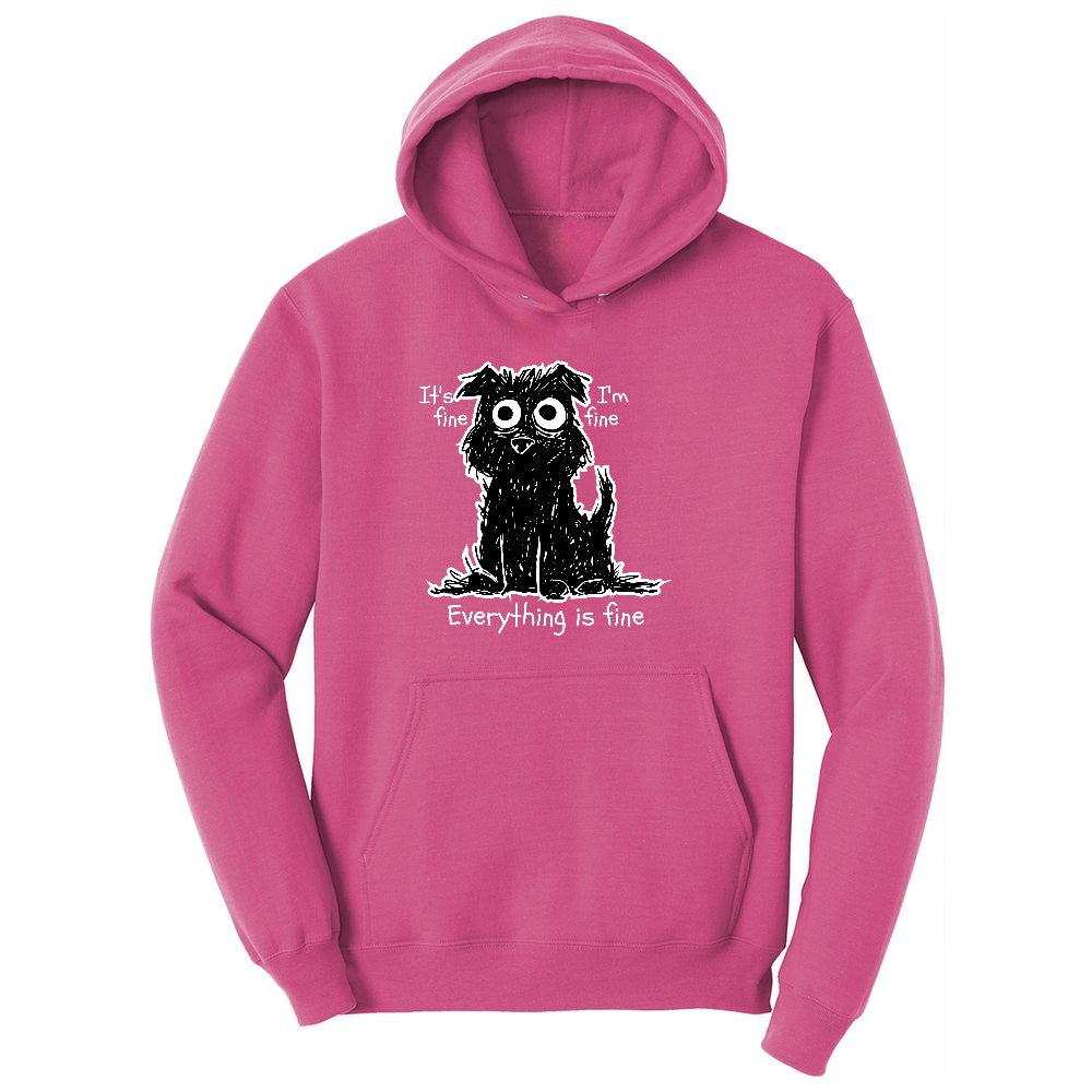 Stressed Dog Design Youth Hoodie - Sangria