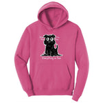 Stressed Dog Design Youth Hoodie - Sangria
