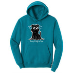 Stressed Dog Design Youth Hoodie - Teal