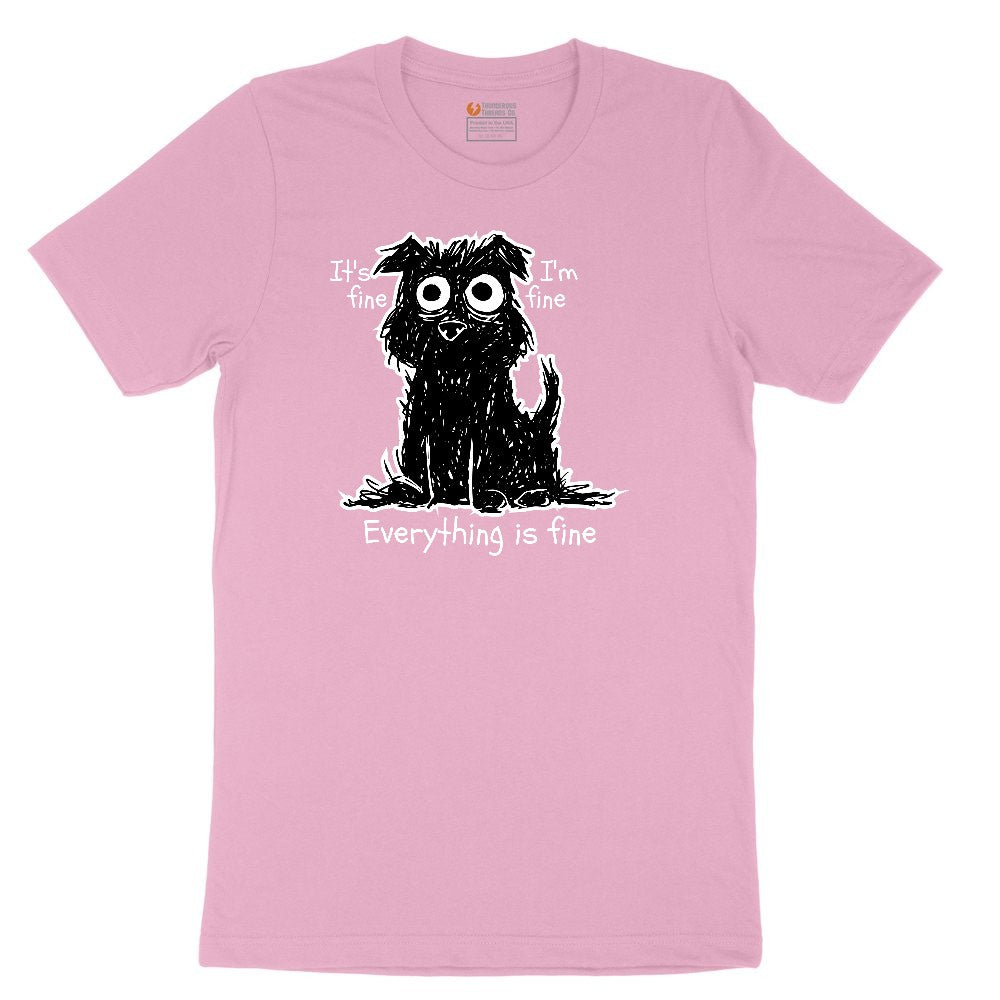 Stressed Dog Design Youth Short Sleeve Tee - Candy Pink