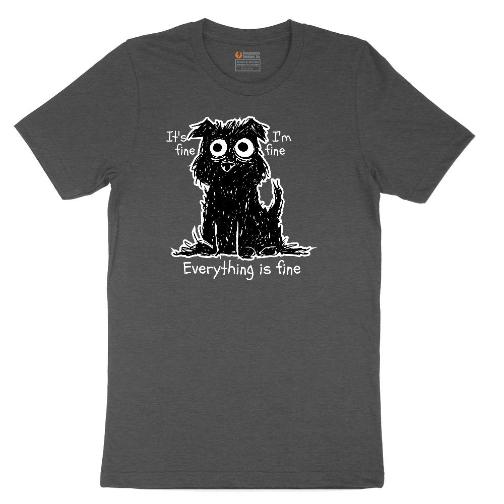 Stressed Dog Design Youth Short Sleeve Tee - Dark Heather Grey