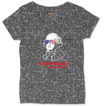 Suck It England Ladies Curvy Tee - Black Leopard