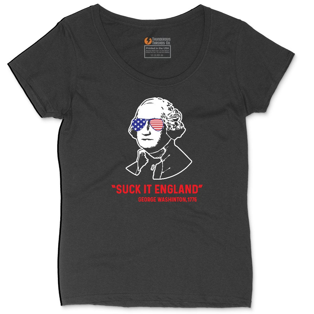 Suck It England Ladies Curvy Tee - Black