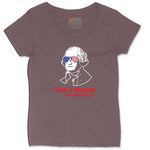 Suck It England Ladies Curvy Tee - Sangria Blackout