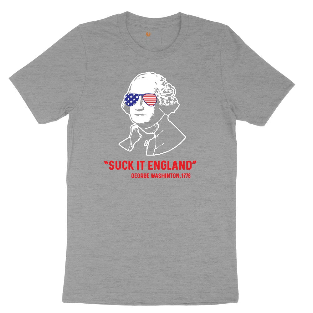 Suck It England Ladies Short Sleeve Tee - Granite Heather