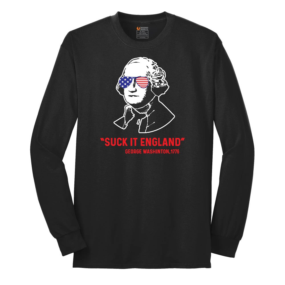 Suck It England Long Sleeve Tee - Jet Black