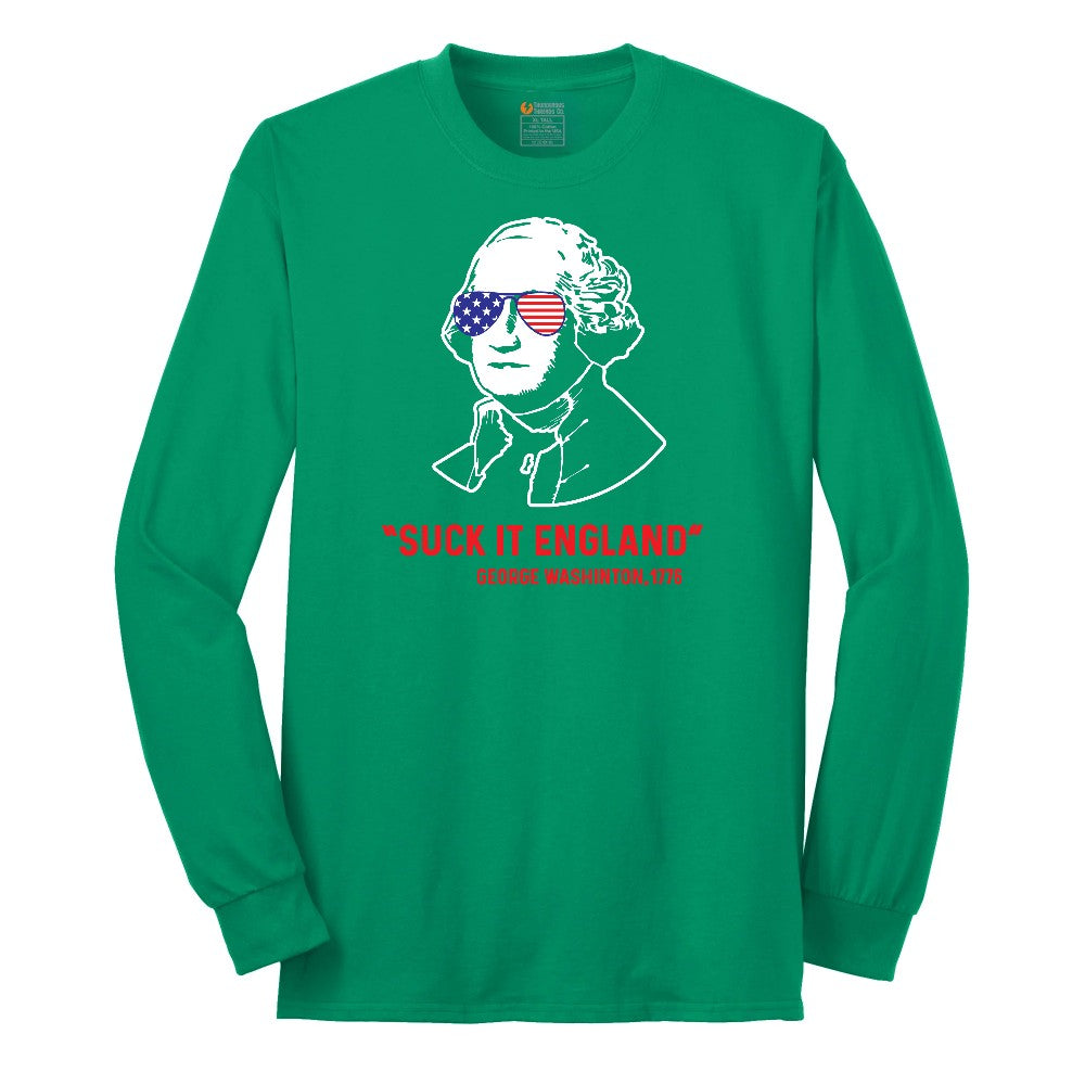 Suck It England Long Sleeve Tee - Kelly Green