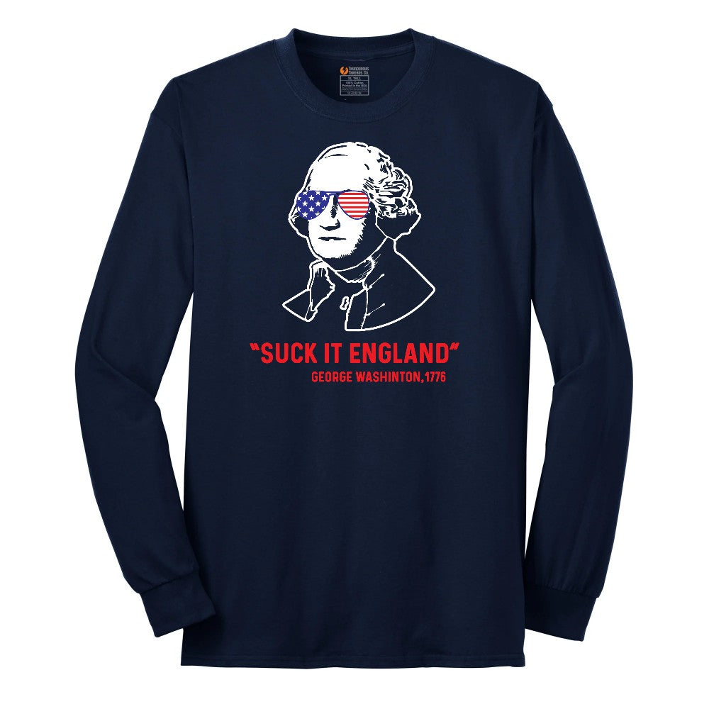 Suck It England Long Sleeve Tee - Navy