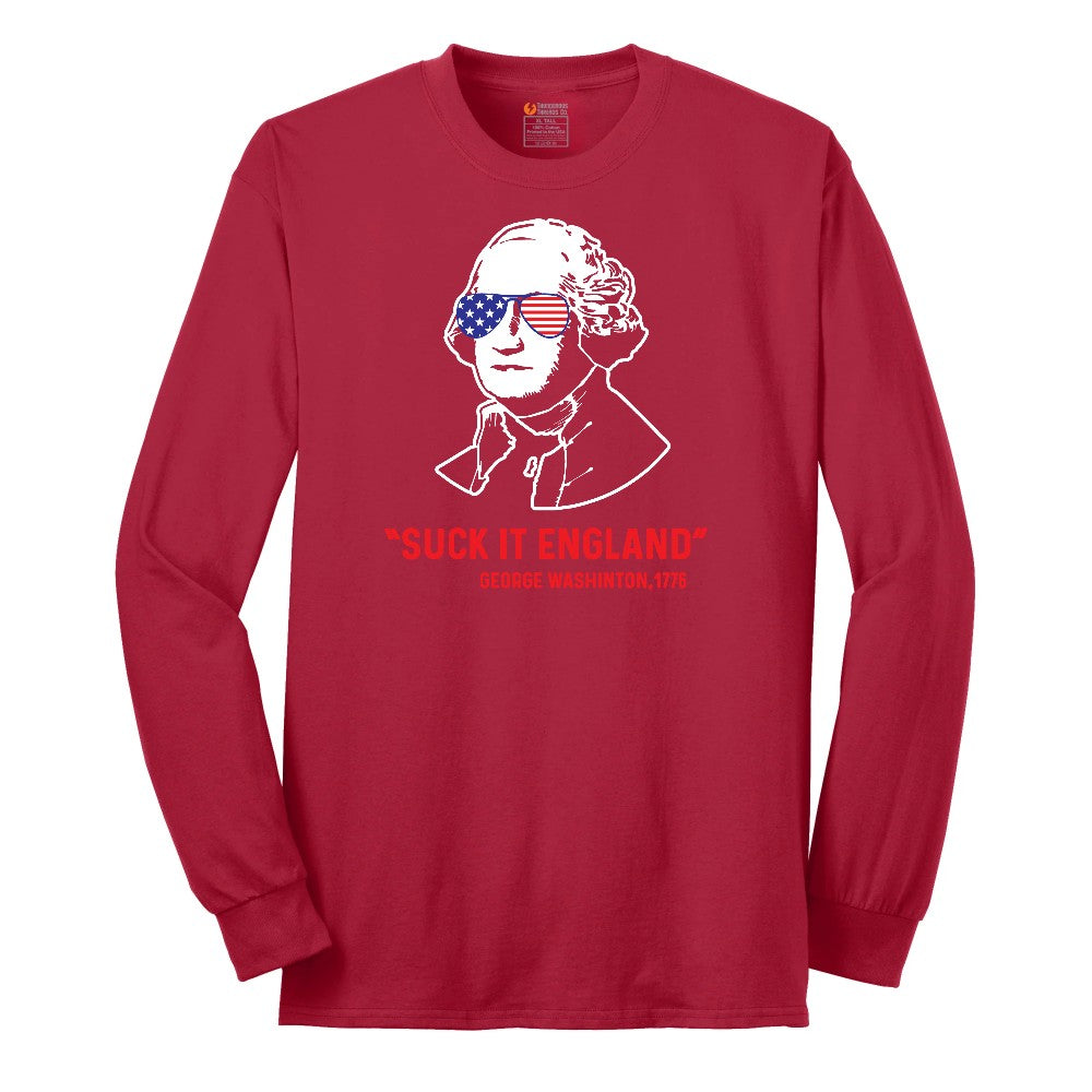 Suck It England Long Sleeve Tee - Red