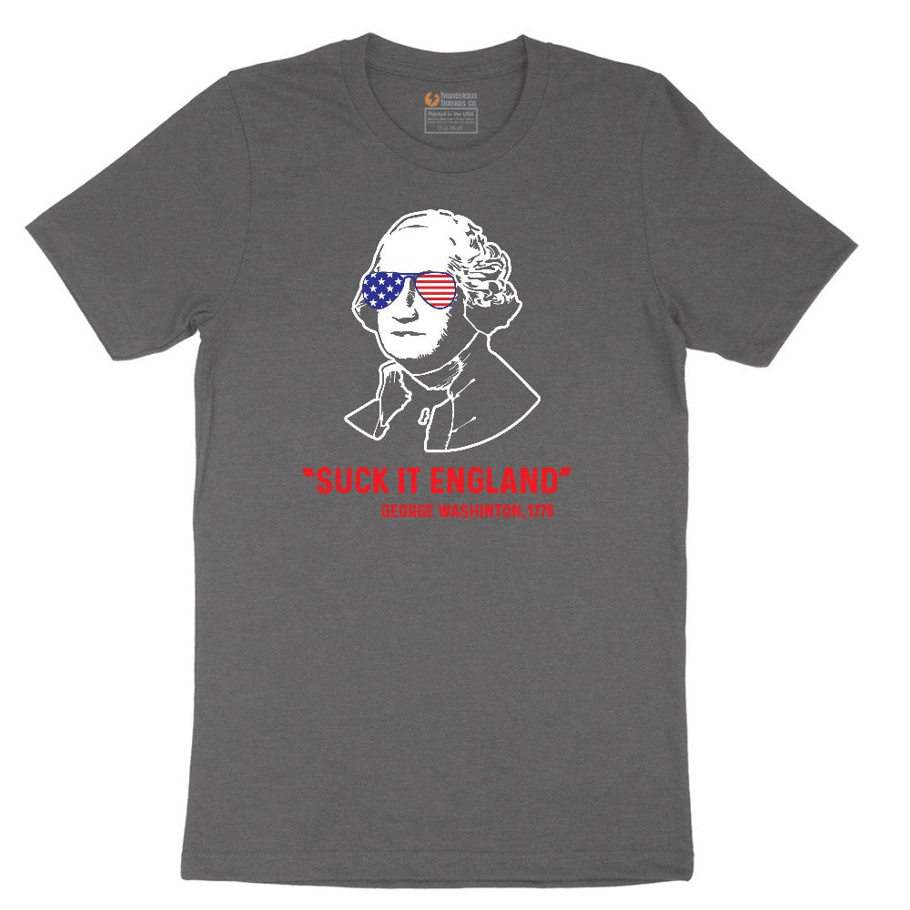 Suck It England Short Sleeve Tee - Dark Heather Grey