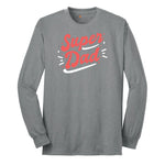 Super Dad Long Sleeve Tee - Athletic Grey