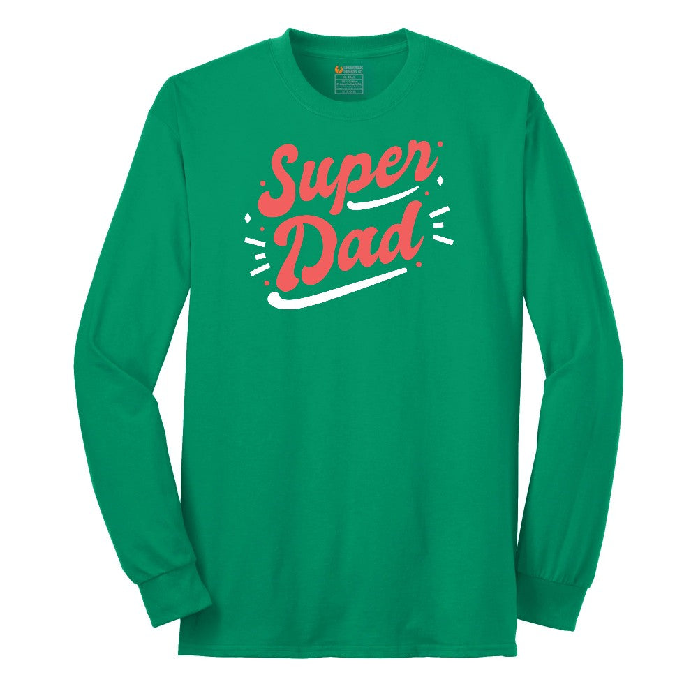Super Dad Long Sleeve Tee - Kelly Green