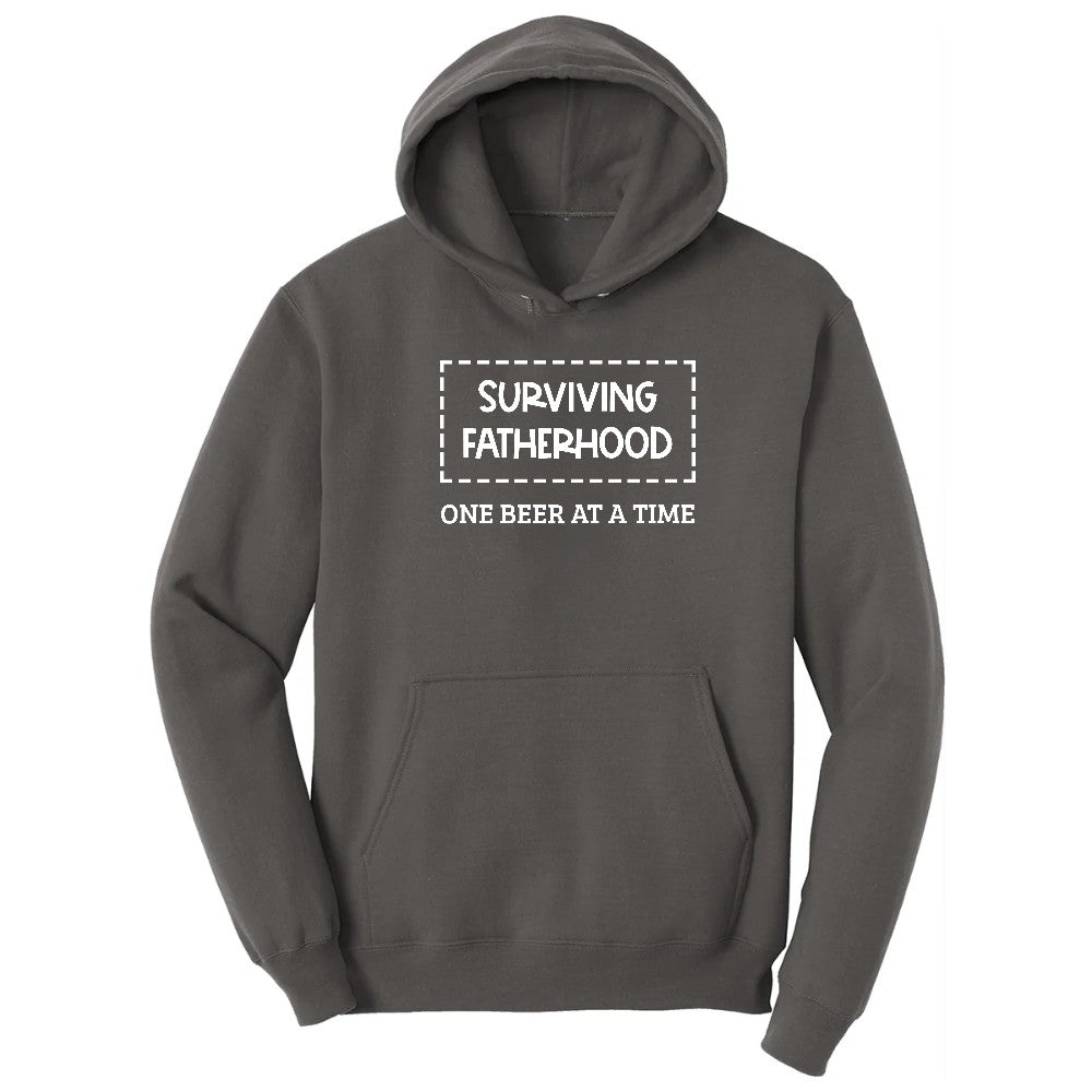 Surviving Fatherhood One Beer at a Time Hoodie - Charcoal