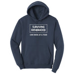 Surviving Fatherhood One Beer at a Time Hoodie - Navy