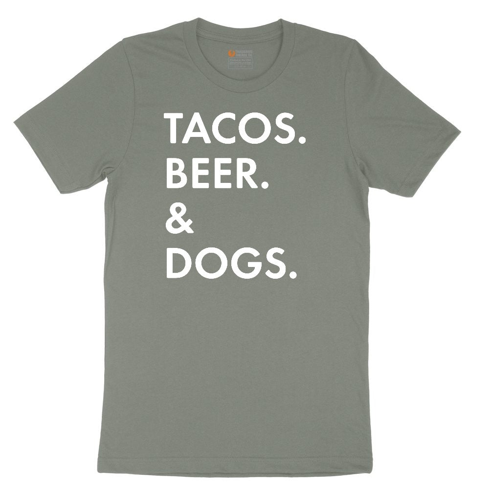Tacos Beer Dogs Ladies Short Sleeve Tee - Bamboo Blackout