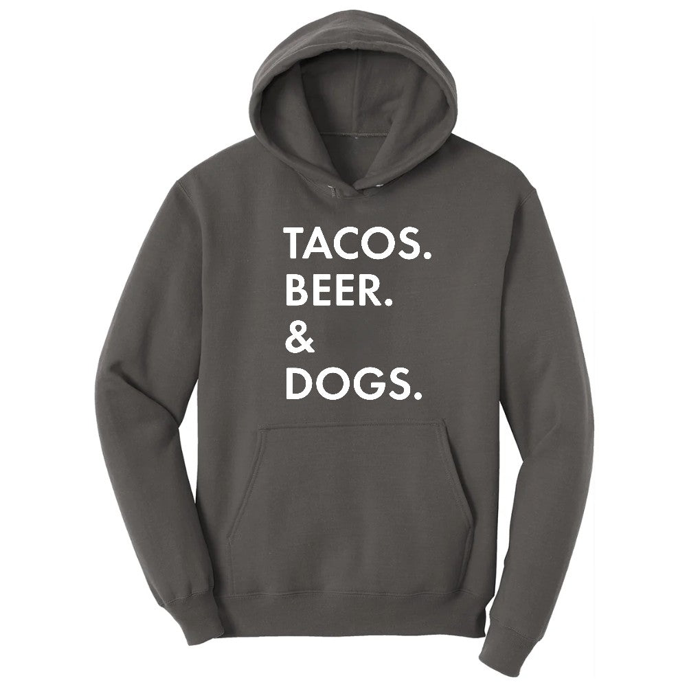 Tacos Beer Dogs Hoodie - Charcoal