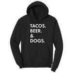 Tacos Beer Dogs Hoodie - Jet Black