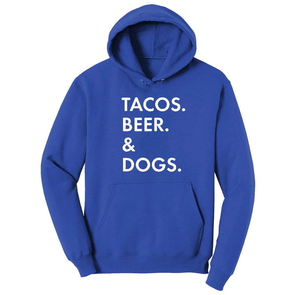 Tacos Beer Dogs Hoodie - True Royal