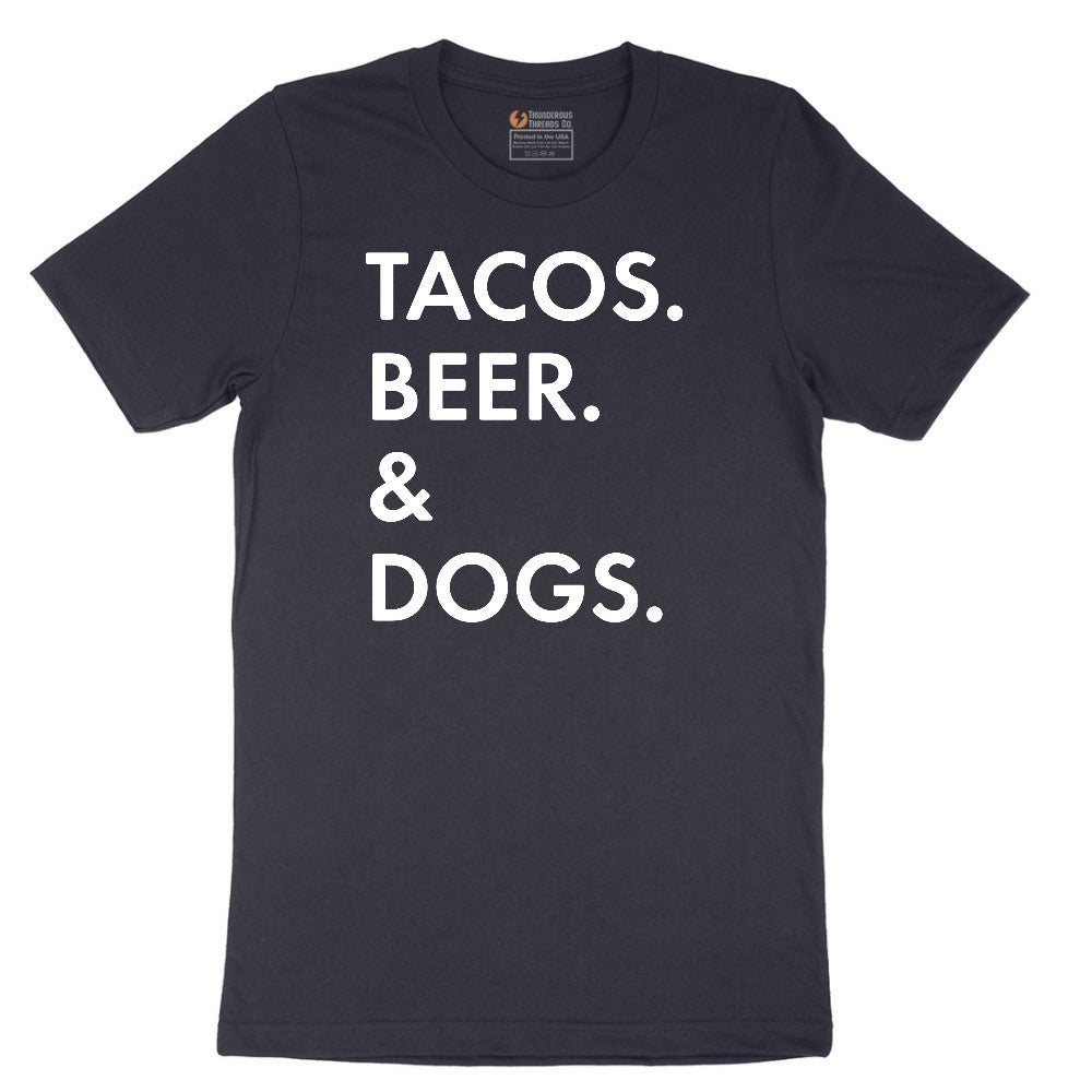 Tacos Beer Dogs Short Sleeve Tee - Deep Navy