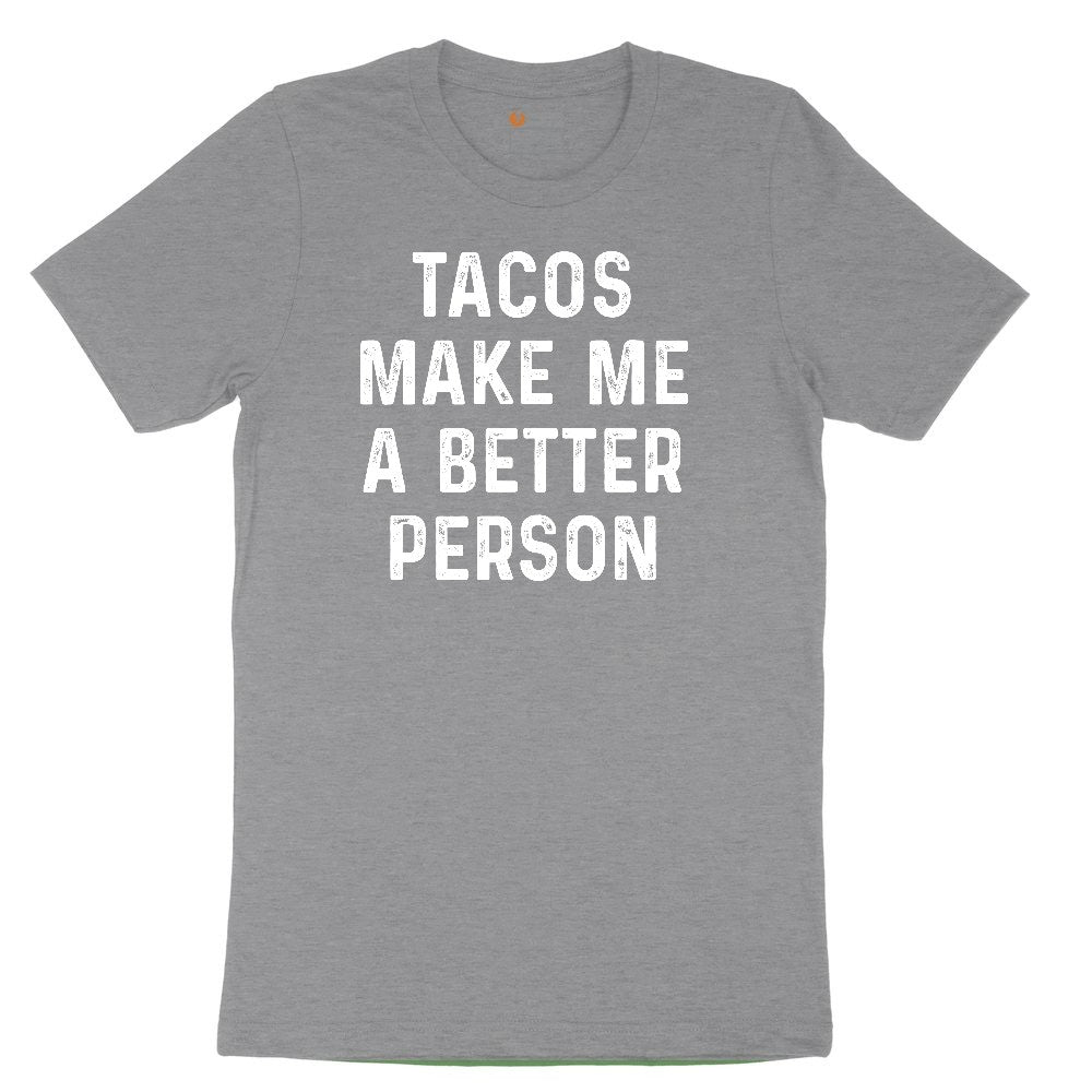 Tacos Make Me a Better Person Youth Short Sleeve Tee - Athletic Heather