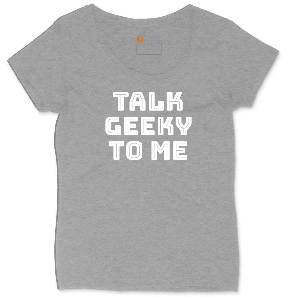 Talk Geeky to Me Ladies Curvy Tee - Granite Heather