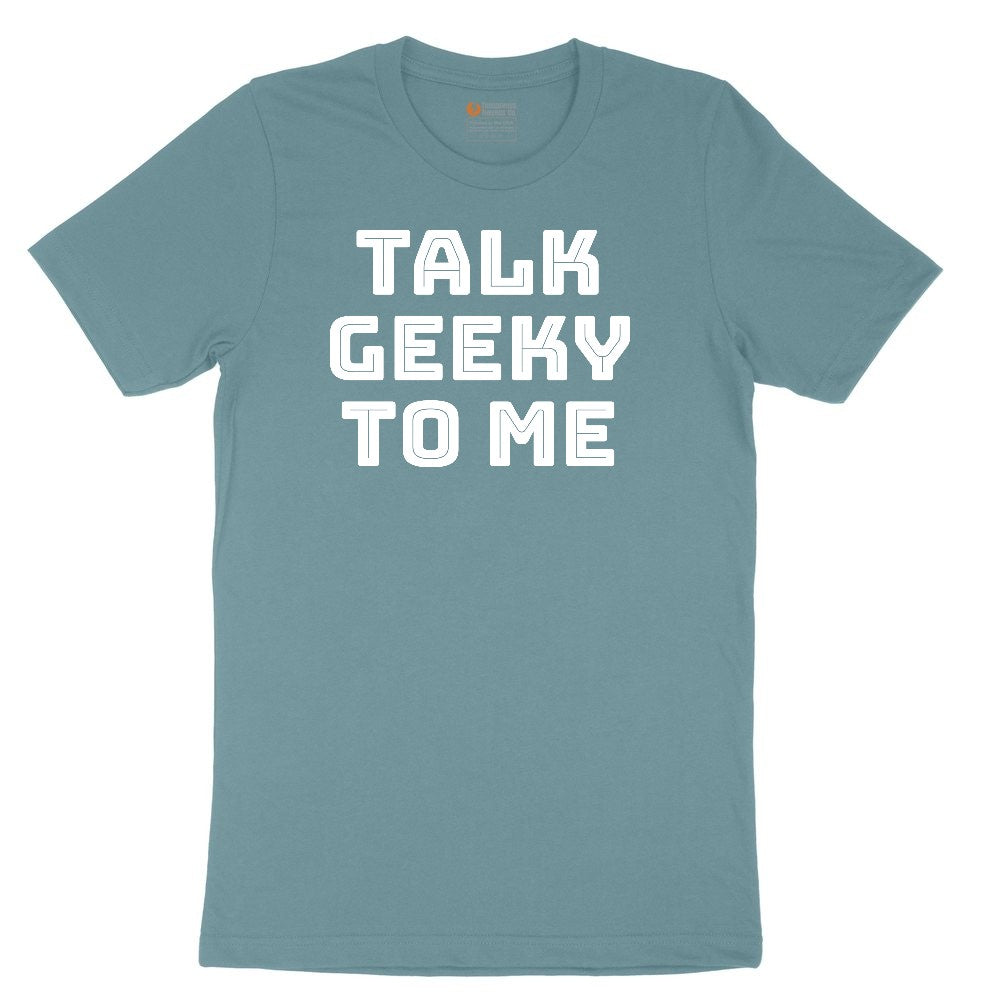 Talk Geeky to Me Ladies Short Sleeve Tee - Surf Blackout