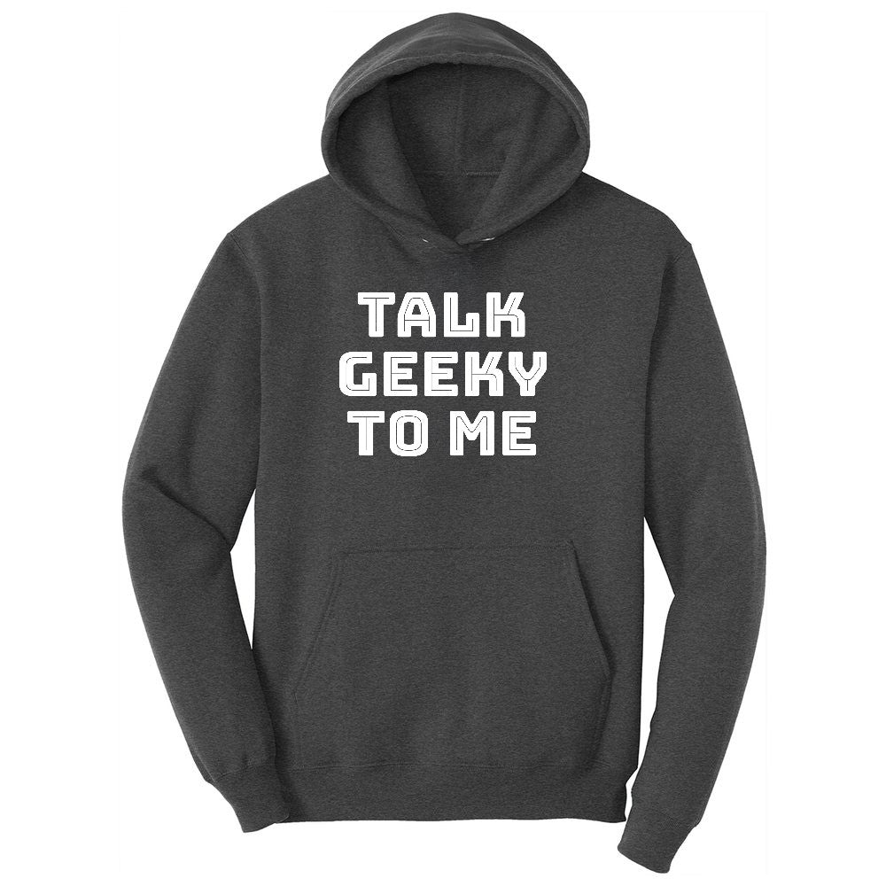 Talk Geeky to Me Youth Hoodie - Dark Heather Grey