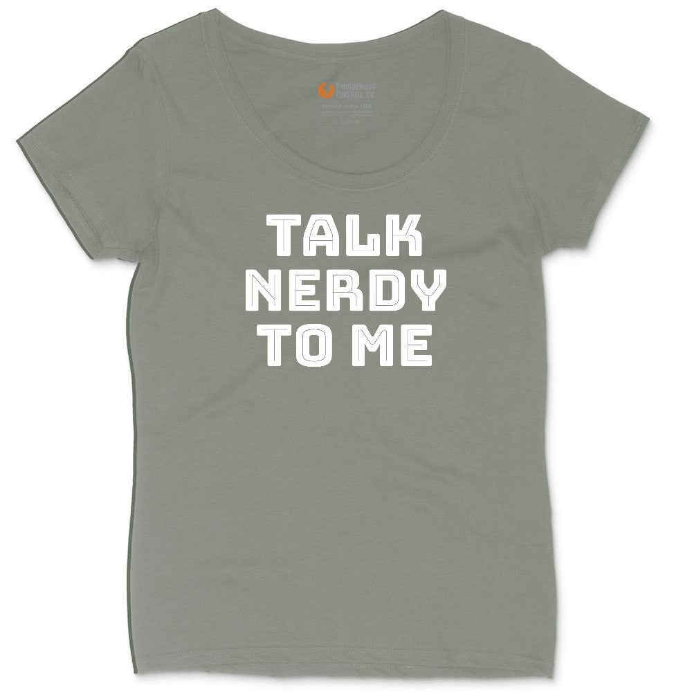 Talk Nerdy to Me Ladies Curvy Tee - Bamboo Blackout