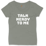 Talk Nerdy to Me Ladies Curvy Tee - Bamboo Blackout