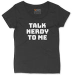 Talk Nerdy to Me Ladies Curvy Tee - Black