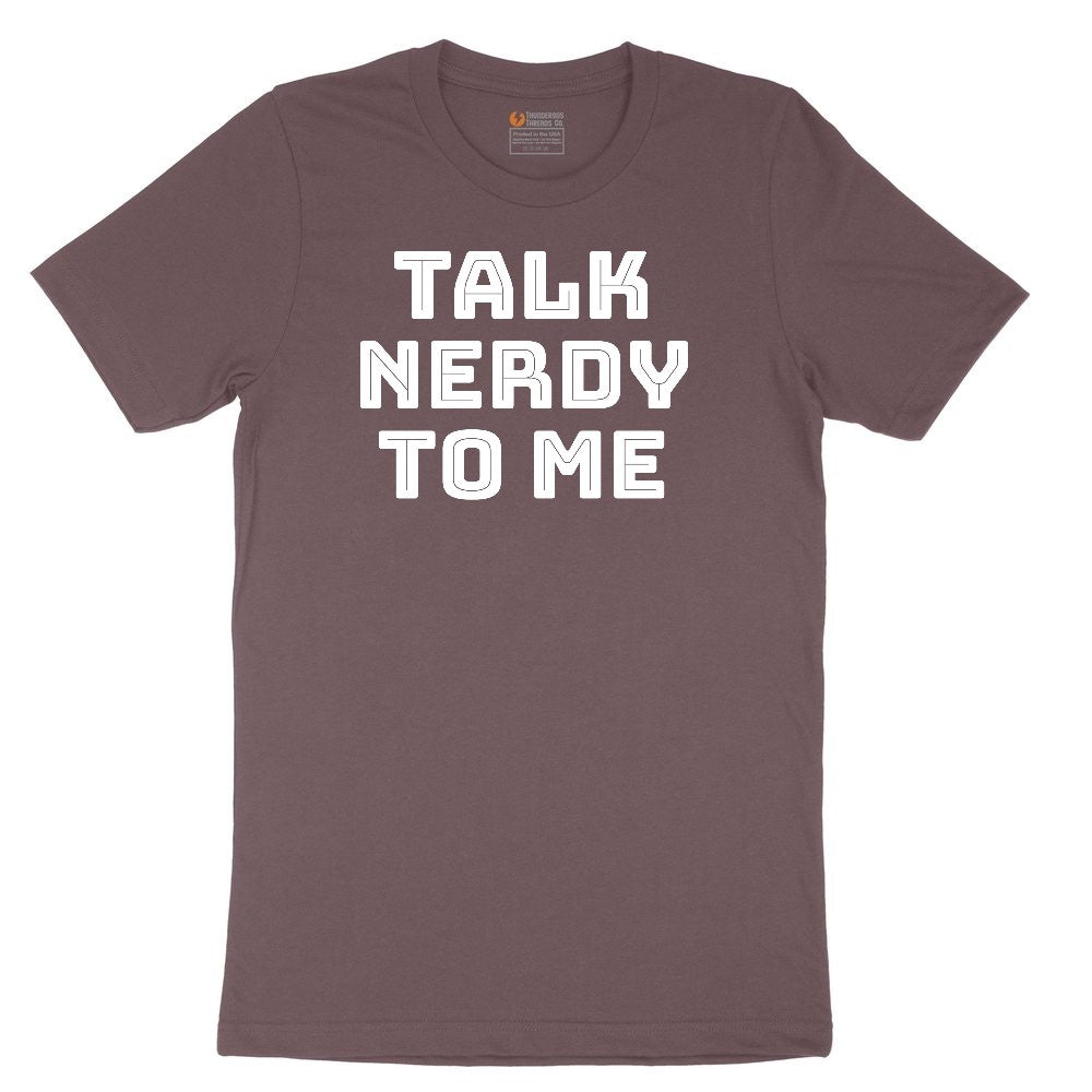 Talk Nerdy to Me Ladies Short Sleeve Tee - Sangria Blackout