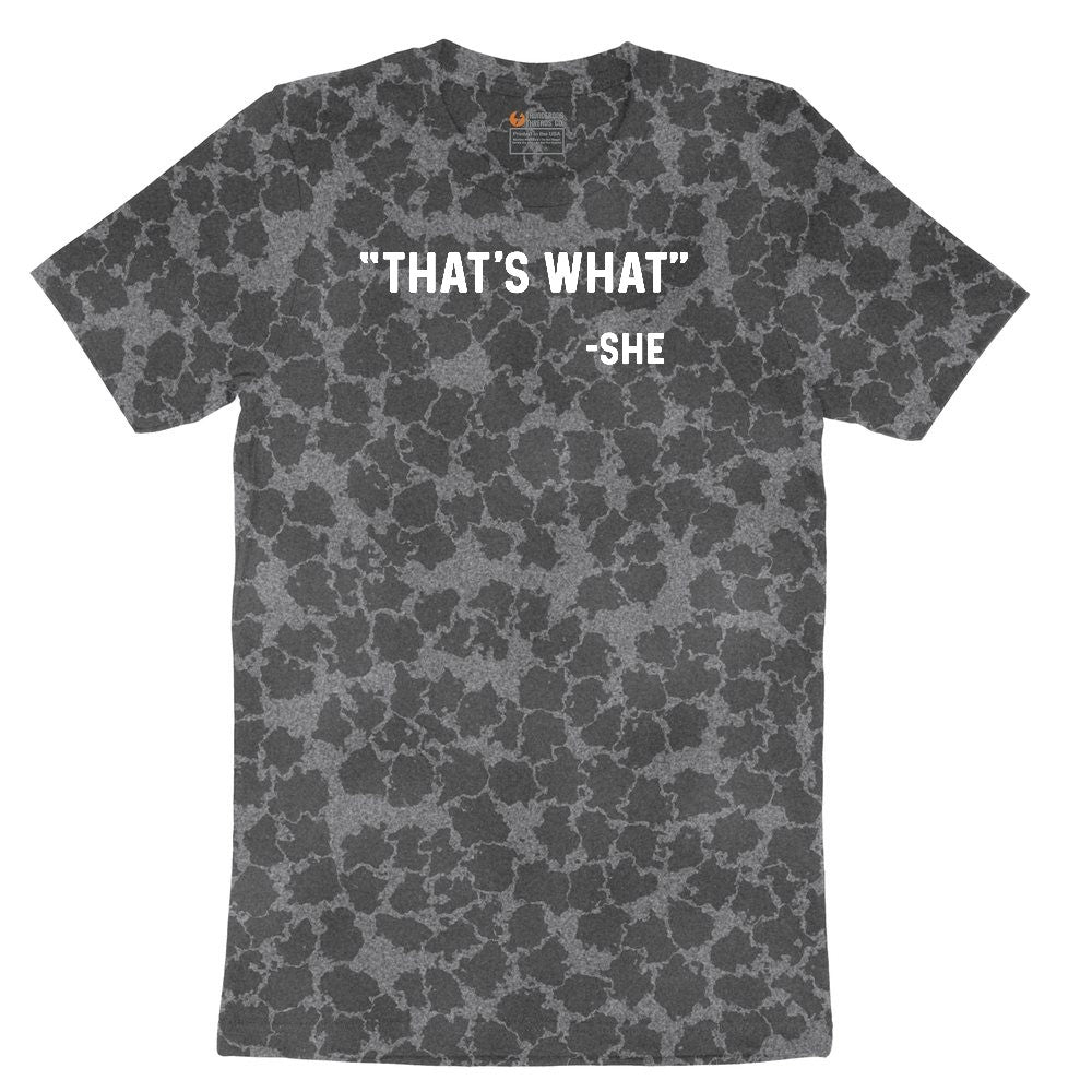 That's What She Said Ladies Short Sleeve Tee - Black Leopard