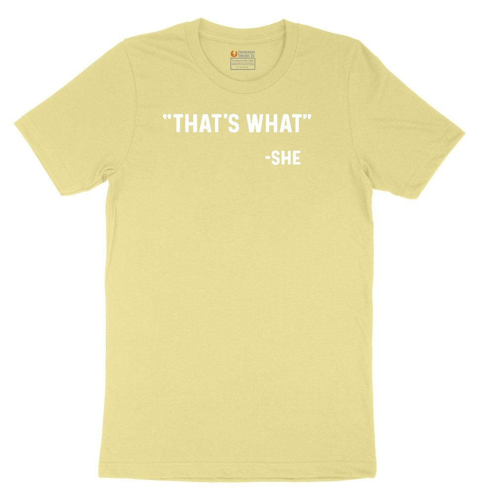 That's What She Said Youth Short Sleeve Tee - Yellow