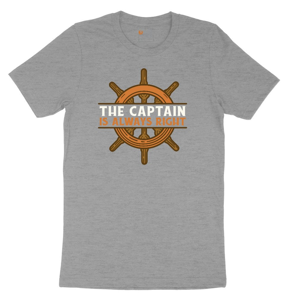 The Captain is Always Right Ladies Short Sleeve Tee - Granite Heather