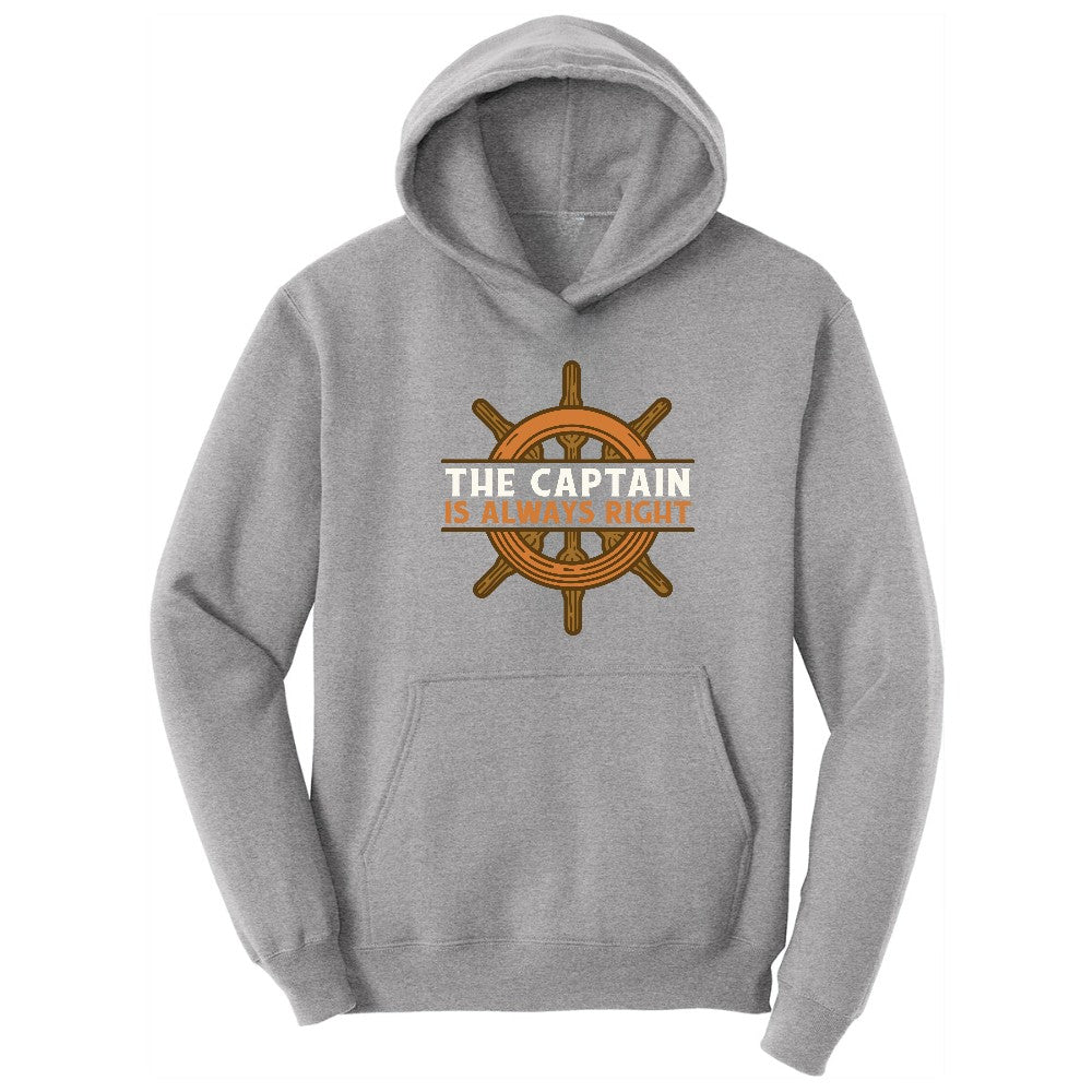 The Captain is Always Right Hoodie - Athletic Heather