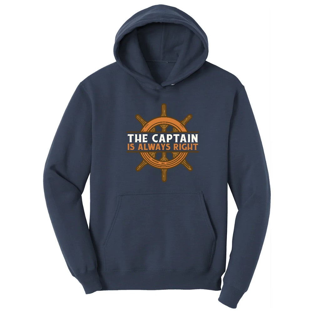 The Captain is Always Right Hoodie - Navy