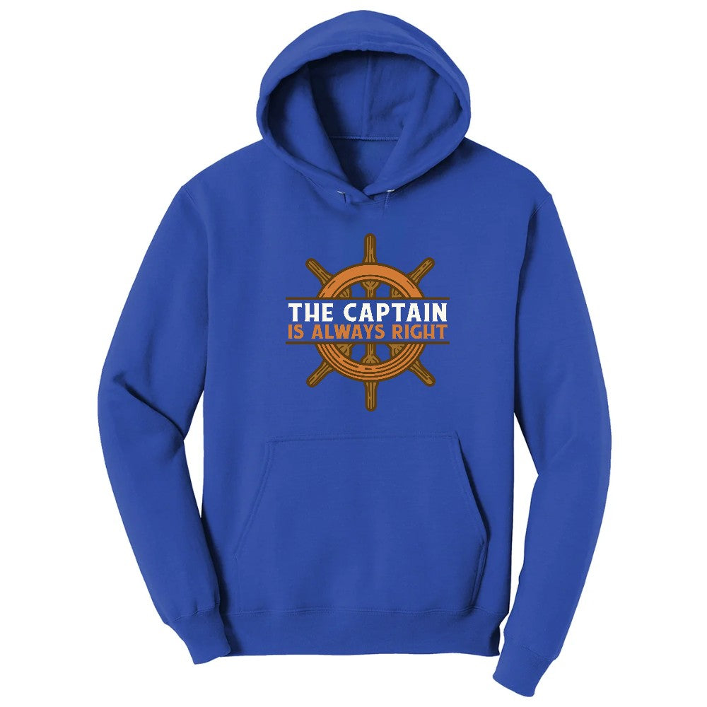 The Captain is Always Right Hoodie - True Royal