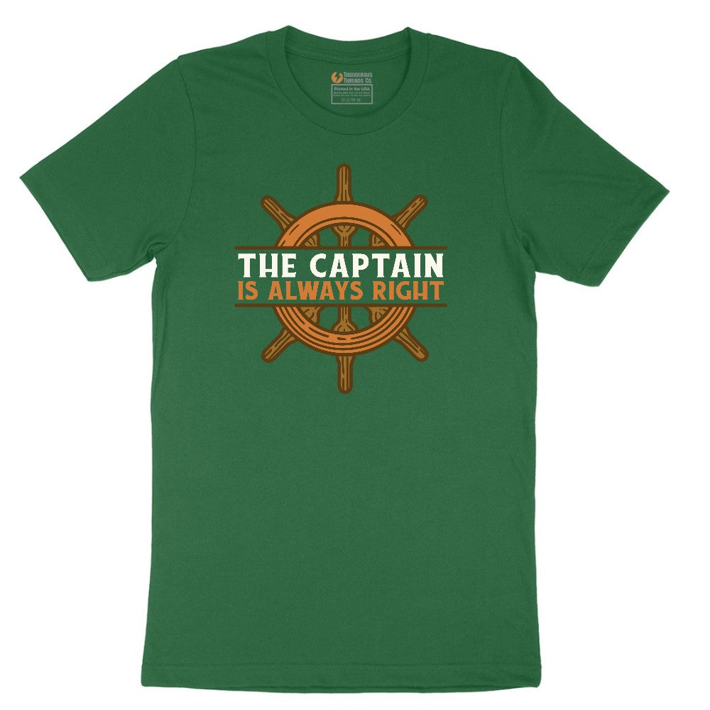 The Captain is Always Right Short Sleeve Tee - Athletic Kelly