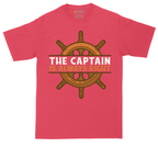 The Captain is Always Right tall t-shirt for men in Heather Red
