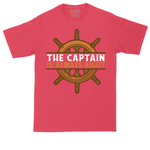 The Captain is Always Right tall t-shirt for men in Heather Red