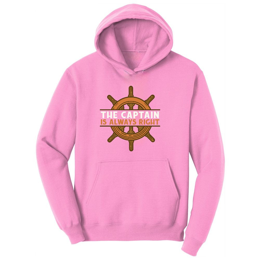 The Captain is Always Right Toddler Hoodie - Candy Pink