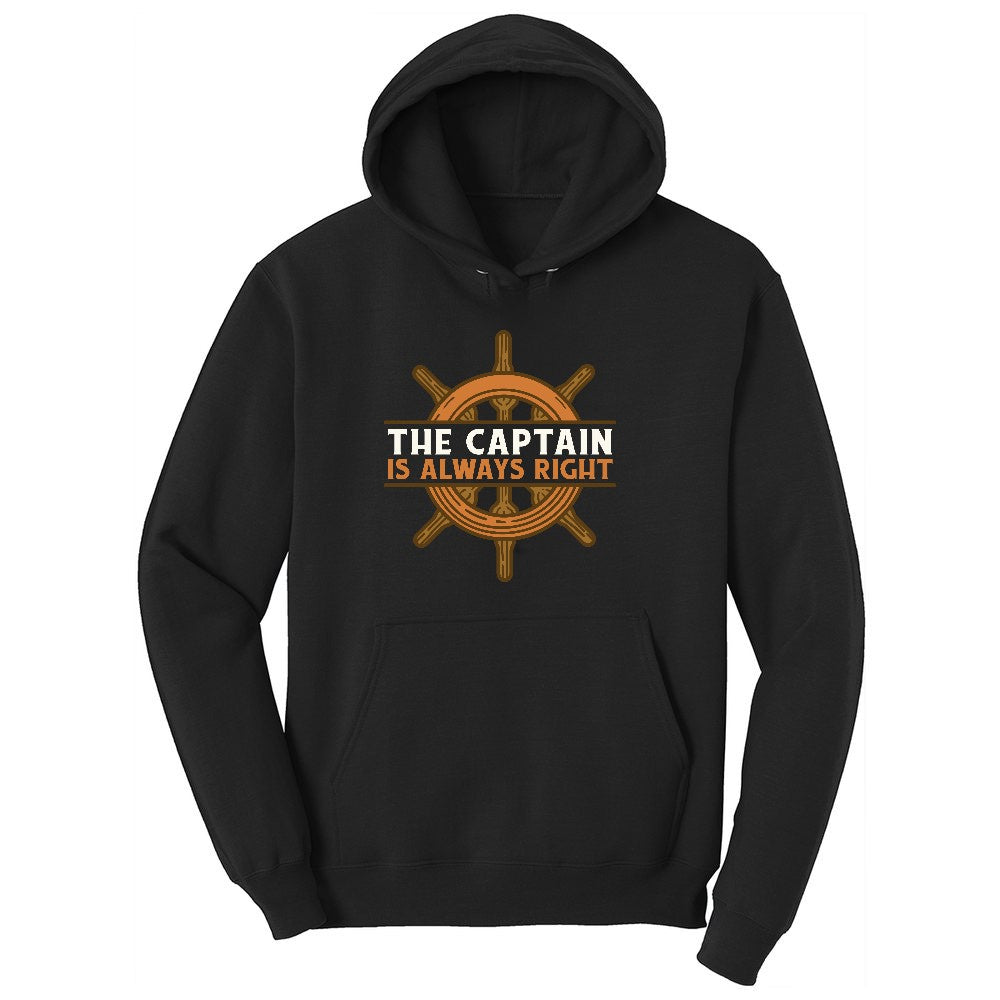 The Captain is Always Right Toddler Hoodie - Jet Black